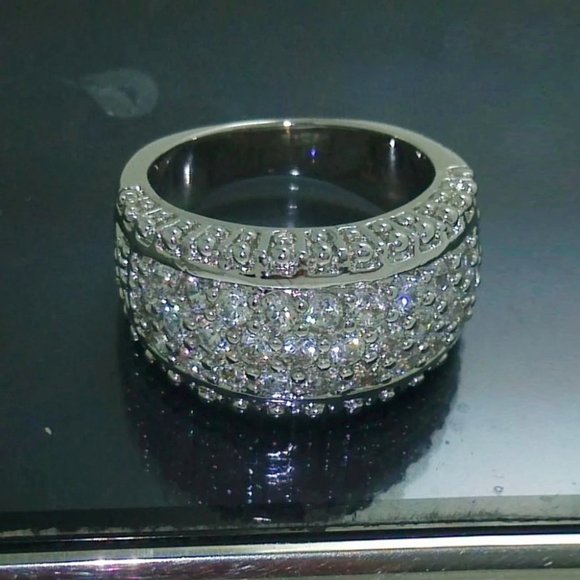 Jewelry - 🔥925 Silver Plated Luxury Fashionable CZ Wedding Ring, MARR9464